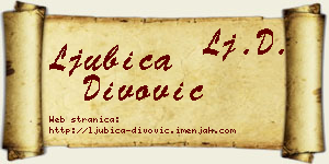 Ljubica Divović vizit kartica